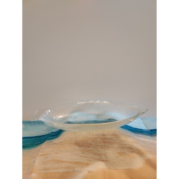 18” McGee 'Glasbake' Clear Glass Fish Baking Dish Serving Platter USA - Picture 4 of 11